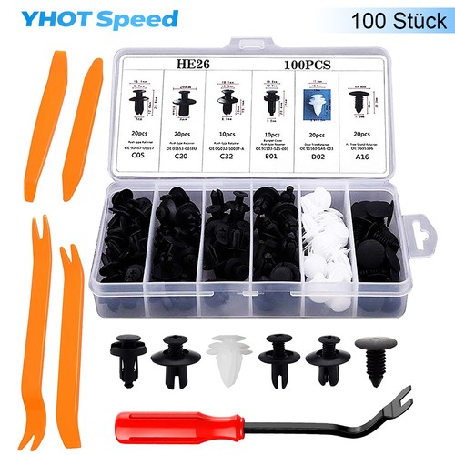 100x auto niete clip - clip, sortiment
